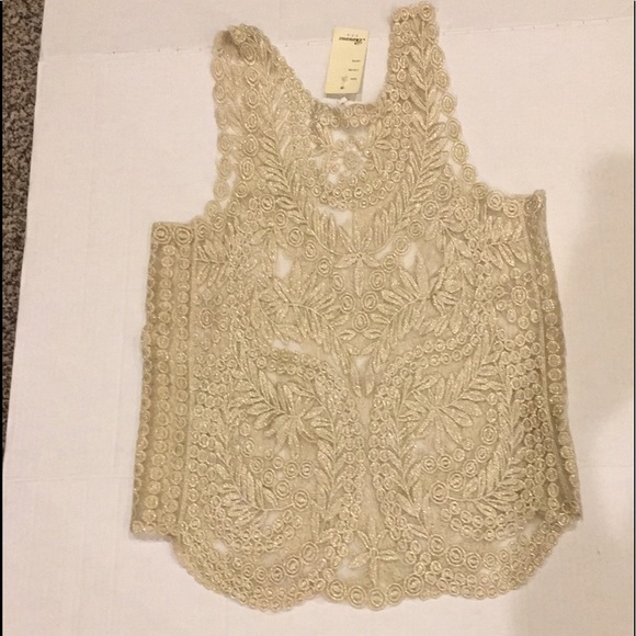 BANANA  L  Sleeveless Shear Gold Cami Top NEW WITH BRAND TAG. 100% Cotton - Picture 5 of 16